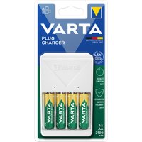 VARTA Ladegerät Plug Charger, weiß, bestückt AA – Bild 2