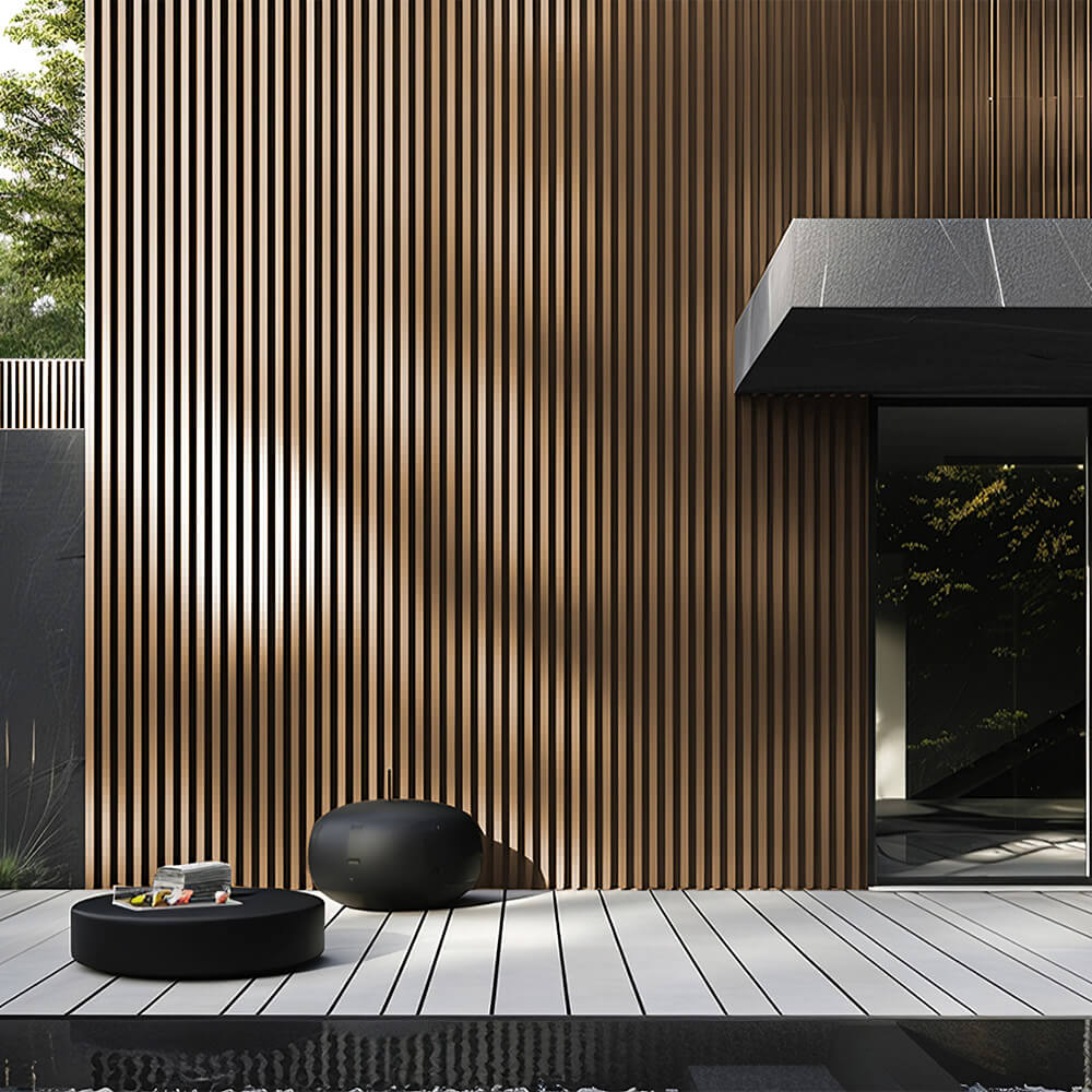 WPC Fassadenverkleidung DUVAR - 40 m Teak – Bild 3