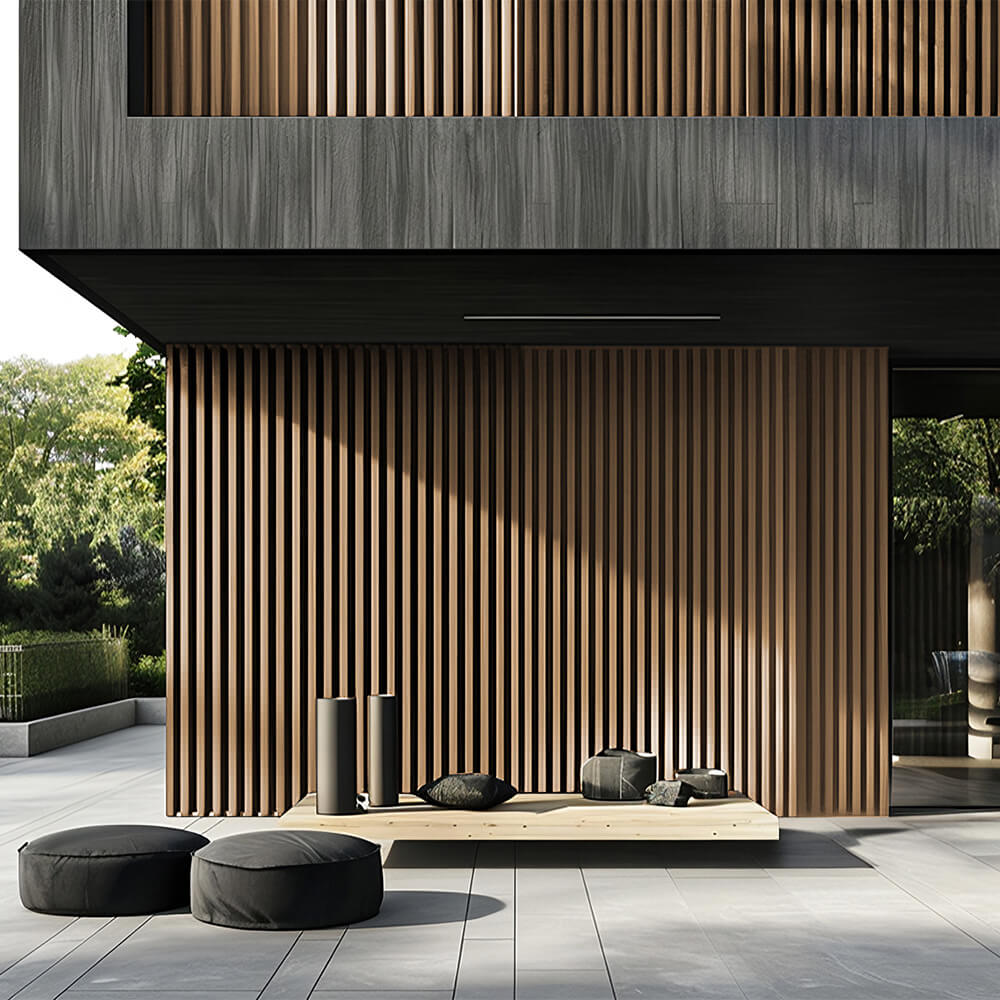 WPC Fassadenverkleidung DUVAR - 40 m Teak – Bild 4