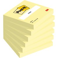 Post-it Haftnotizen notes, 76 x 76 mm, foliert, gelb – Bild 2