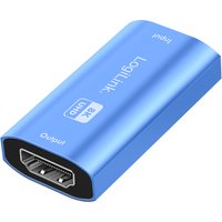 LogiLink HDMI Repeater, 8K/60 Hz, Aluminiumgehäuse, blau