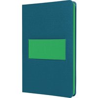 sigel Notizbuch Linescape, DIN A5, kariert, blau/neongrün