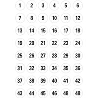 HERMA Zahlen-Sticker 1-240, Durchmesser: 12 mm, weiß – Bild 2