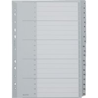 LEITZ Kunststoff-Register, Zahlen, A4 Überbreite, 1-20, grau – Bild 2