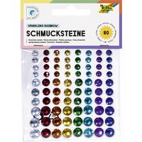 folia Schmucksteine, Rainbow, selbstklebend, sortiert