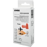 uvex Einweg-Gehörschutzstöpsel com4-fit, orange, Größe S – Bild 2