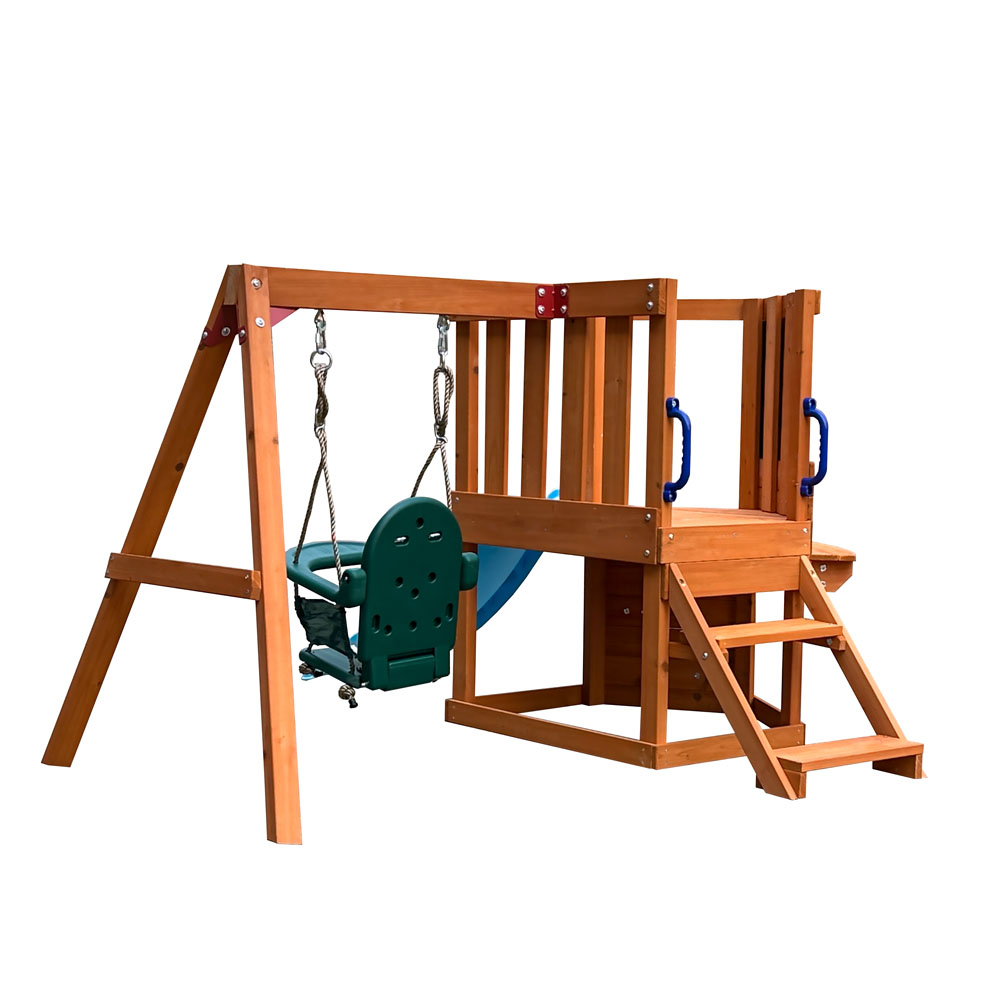 Spielturm mit Schaukel ROMI 199 x 116 cm – Bild 4