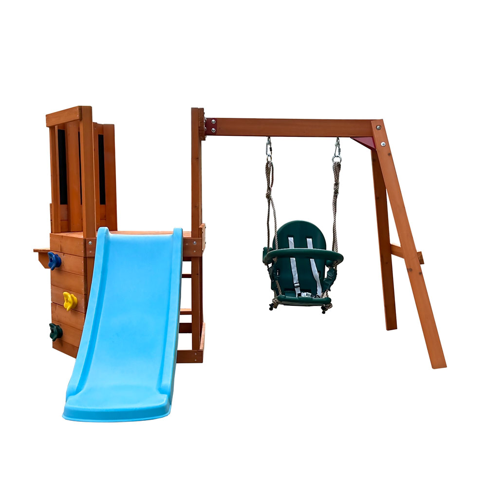 Spielturm mit Schaukel ROMI 199 x 116 cm – Bild 5
