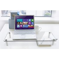 DIGITUS Monitorständer, Glas, weiß