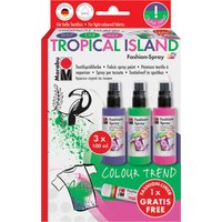 Marabu Textilsprühfarbe, Fashion-Spray, Set TROPICAL ISLAND