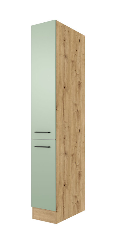 Apotheker-Hochschrank Cara Schilfgrün/Artisan Eiche NB 30cm – Bild 4