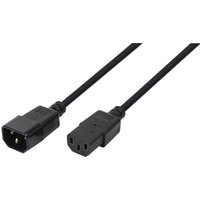 LogiLink Kaltgeräteverlängerung, C14 - C13, 1,8 m, schwarz – Bild 2