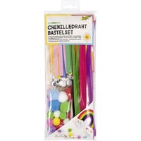 folia Chenilledraht Bastelset RAINBOW, 212-teilig