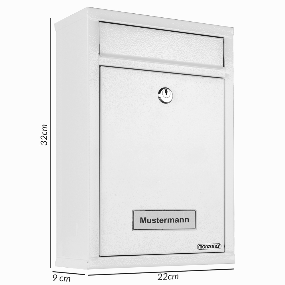 monzana 105259 Briefkasten Weiß – Bild 3