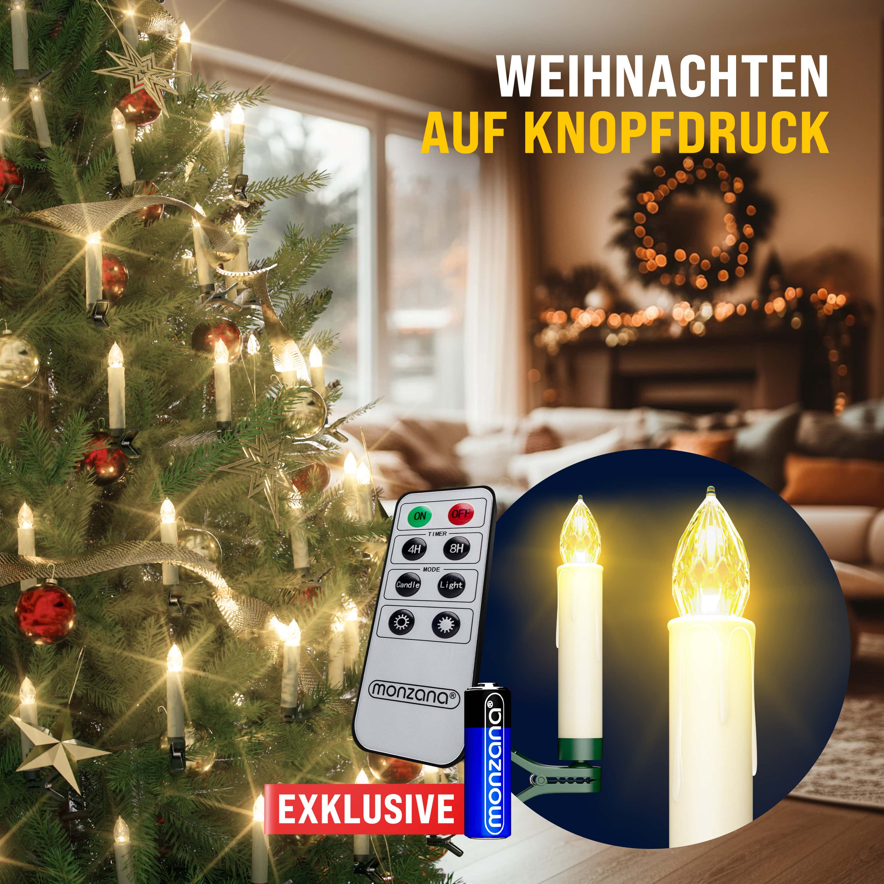 monzana 996791 LED Weihnachtsbaumkerzen – Bild 2