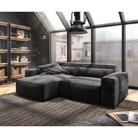 DELIFE Sirpio Ecksofa Schwarz Mikrofaser