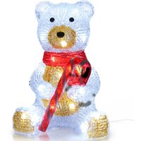 Deuba LED Acryl Figur Weihnachten Teddy sitzend