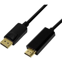 LogiLink DisplayPort 1.2 - HDMI 1.4 Anschlusskabel, 2,0 m – Bild 2