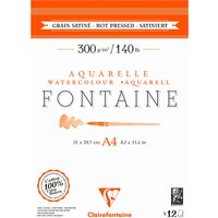 Clairefontaine Aquarellblock FONTAINE, satiniert, DIN A4