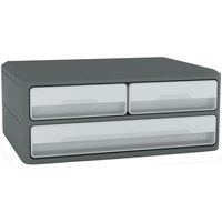 CEP Schubladenbox/Monitorständer MoovUp, 3 Schübe, grau