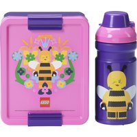 LEGO Trinkflasche Brotdose LUNCH SET BEE, lila