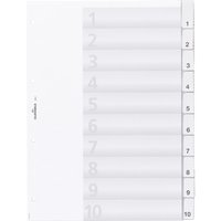 DURABLE Kunststoff-Register, A4, 10-teilig, transparent