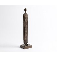 Figur Signum B12 x T12 x H51 cm Aluminium Mokka Bronze Gegossen