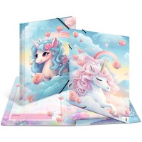 HERMA Eckspannermappe, Happy Unicorns, Karton, DIN A3 – Bild 2