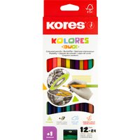 Kores SC-56100612 Dreikant-Buntstifte Duo – Bild 2