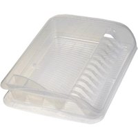 keeeper Geschirrablaufkorb, pierre, mit Tablett, transparent
