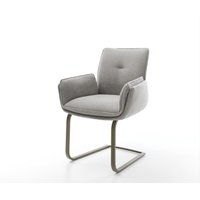Freischwinger Nela-Flex Strukturstoff Soft Grau Freischwinger flach Effektfinish Titan
