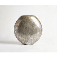 Vase Calena B81 x T33 x H84 cm Metall Platin Aurum Handgemacht