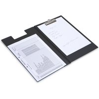 RAPESCO Klemmbrett-Mappe, DIN A4, PVC-Folie genarbt, schwarz – Bild 2