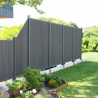 WPC Sichtschutzzaun CALLADO PREMIUM 1 x Element 2 x Pfosten - Höhe: 185 cm – Bild 2