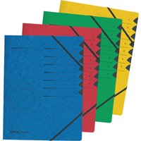herlitz Ordnungsmappe easyorga, A4, Karton, 12 Fächer, grün