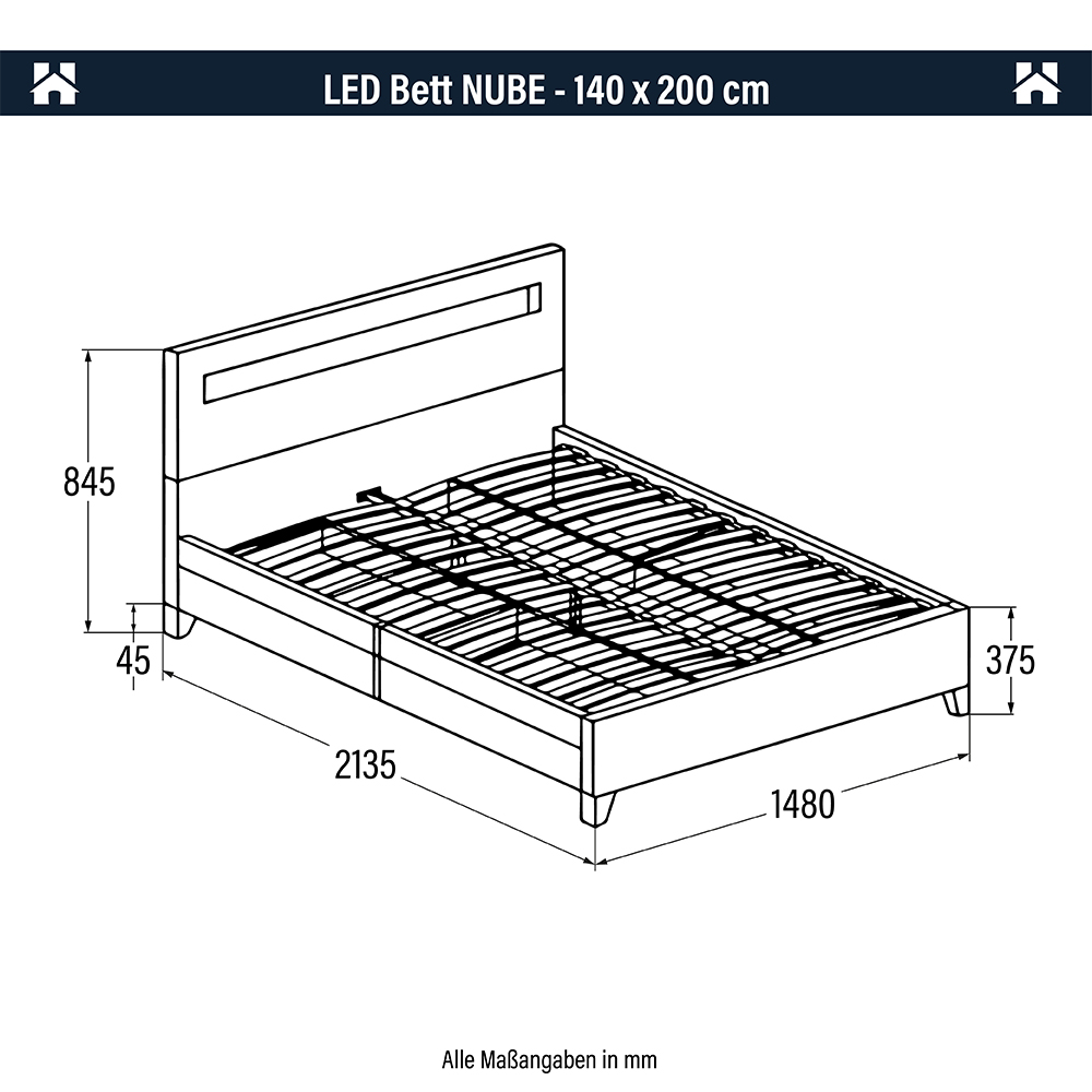 Home Deluxe 4058166164629 LED Bett – Bild 4