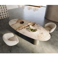 DELIFE Edge Oval Esstisch Keramik