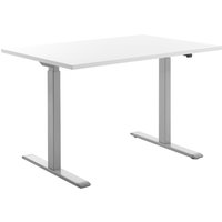 Topstar Sitz-/Steh-Schreibtisch, (B)1.200 mm, grau/weiß