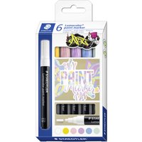 STAEDTLER Acrylmarker Lumocolor paint marker PASTEL, 6er Etui