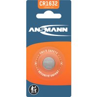 ANSMANN Lithium Knopfzelle CR1632, 3 Volt, 1er Blister