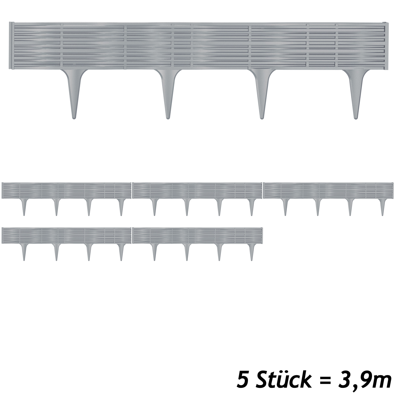 Deuba Beeteinfassung Grau 3,9m – Bild 3