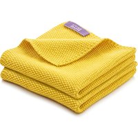 LIVING CRAFTS - Home Spültücher, 2er-Pack - Gelb (100% Bio-Baumwolle), Nachhaltige Mode, Bio Bekleidung