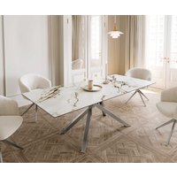 DELIFE Edge Esstisch Keramik Edelstahl