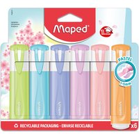 Maped Textmarker FLUO, PEPS PASTEL, 6er Blister – Bild 2
