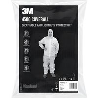 3M Schutzanzug 4500, Kategorie 1, Größe: XL, weiß – Bild 2
