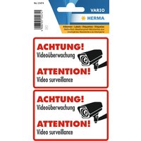HERMA Hinweisetiketten, ACHTUNG! Videoüberwachung