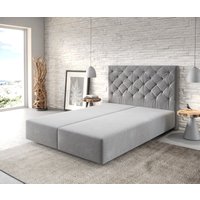Boxspringgestell Dream-Great 140x200 cm Mikrofaser Grau