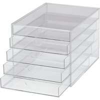 MAUL Acryl-Schubladenbox, DIN A4, 5 Schubladen, glasklar – Bild 2