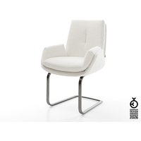 Freischwinger Clea-Flex Bouclé Creme-Weiß Freischwinger flach Graphit