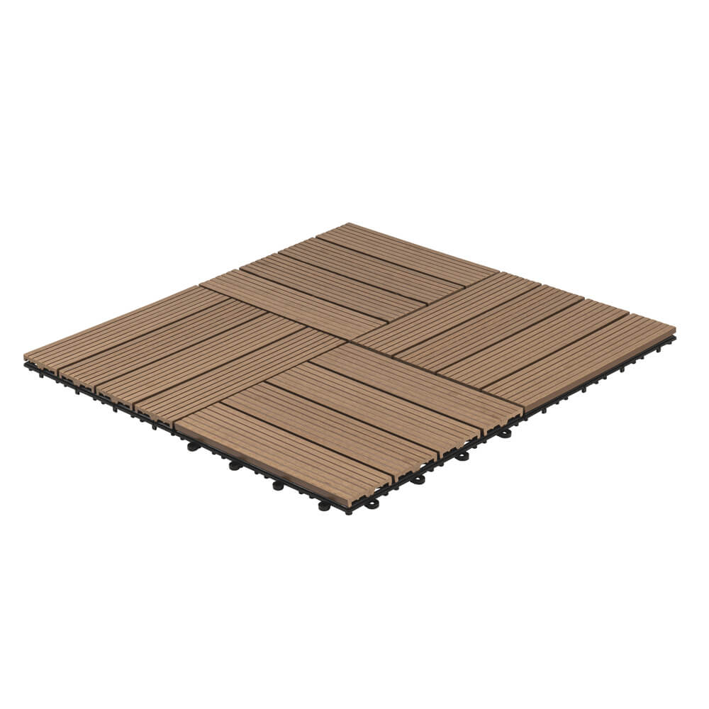 WPC Klickfliesen BAVARO - 3m Teak – Bild 5
